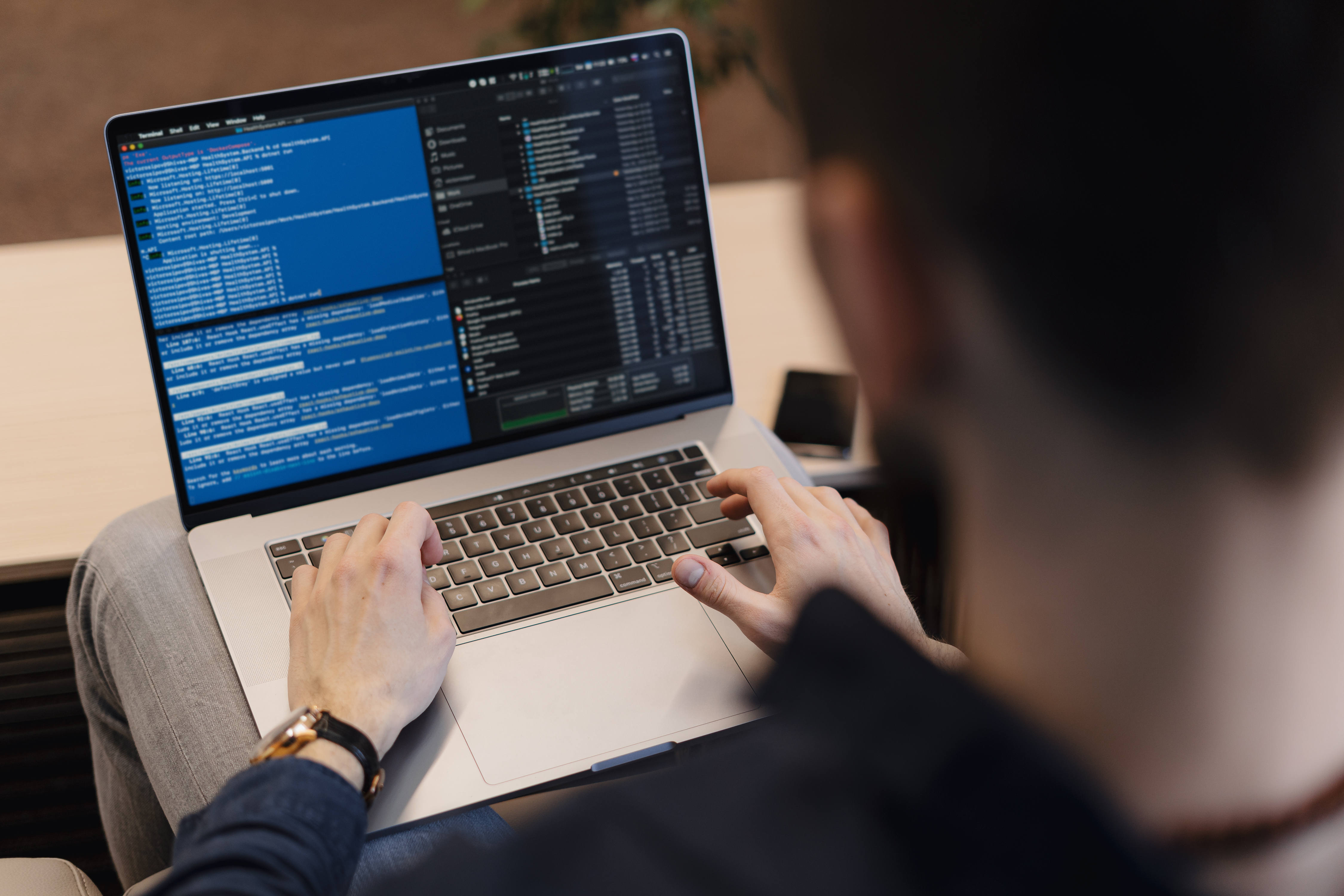 Designer working on UX/UI project